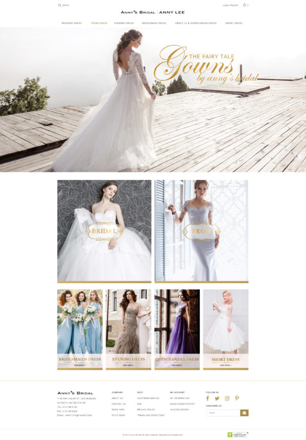 Anny’s Bridal website