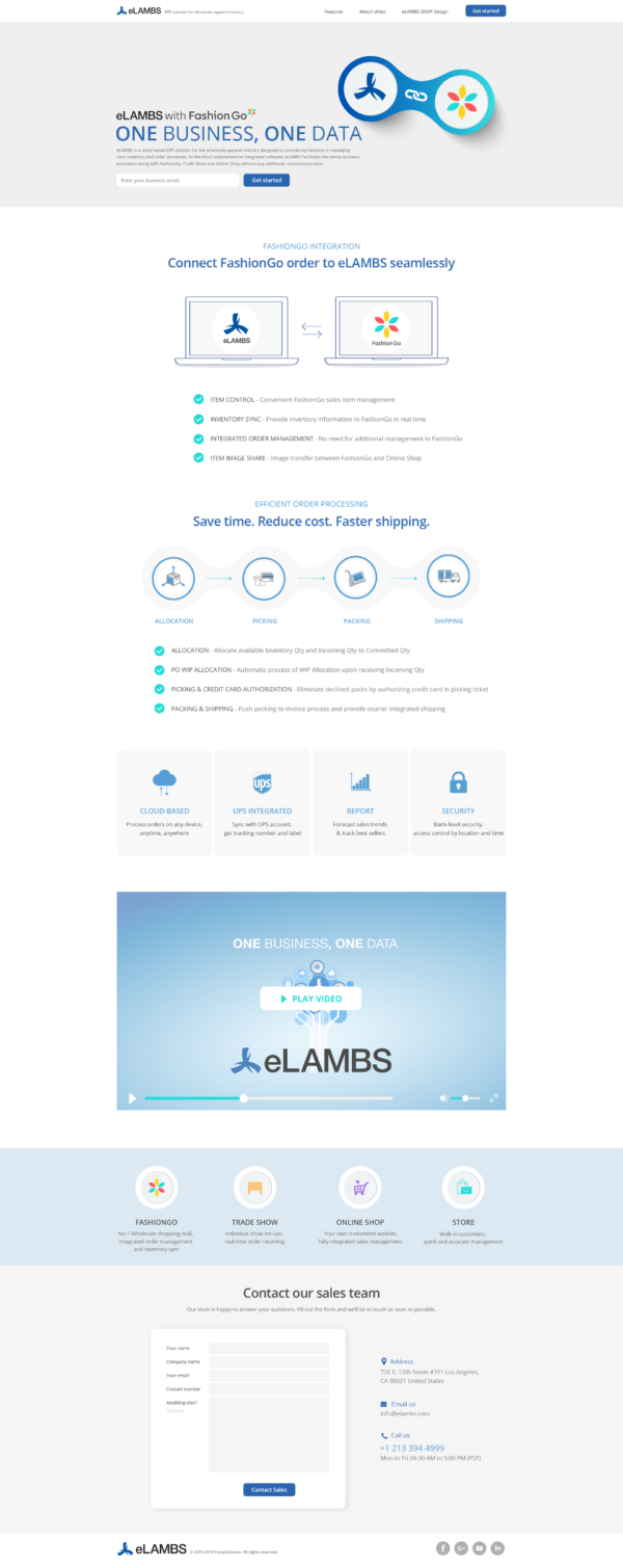 eLAMBS Landing page