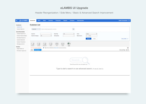 eLAMBS UI Enhancement