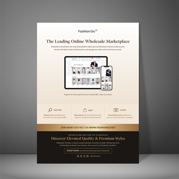 Print AD in Coterie, Trade show, NYC