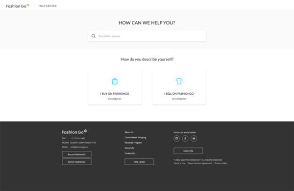 FashionGo Renewal Project – Help Center